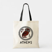 Athene, Griekenland met Atheense Uil & Meander Pat Tote Bag (Achterkant)