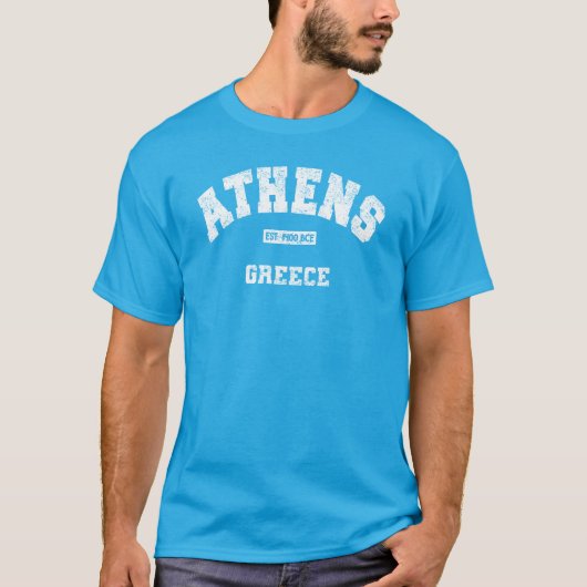 Athene, Griekenland Oost. 1400 BCE Athletic Distre T-shirt (Voorkant)