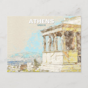 Athene Griekenland – Oud-Griekse stadsgezichten, R Briefkaart