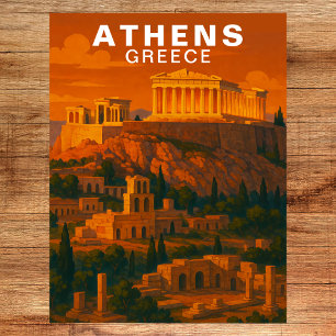 Athene, Griekenland Oude Klassieke Ruïnes Briefkaart