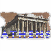 Athene Griekenland Parthenon Fun Sticker (Voorkant)