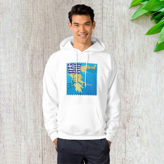 Athene Griekenland Reisstempel Griekse vlag en kaa Hoodie