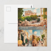  Athene Griekenland Reizen 3 foto Briefkaart (Voorkant / Achterkant)