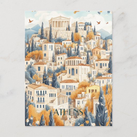 Athene Griekenland Reizen Briefkaart (Voorkant)