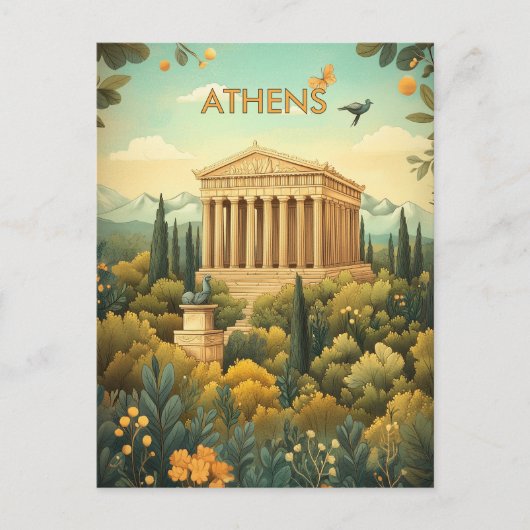 Athene Griekenland Reizen Briefkaart (Voorkant)