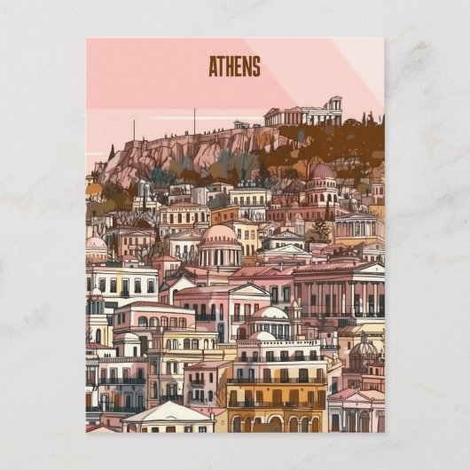 Athene Griekenland Reizen Briefkaart (Voorkant)