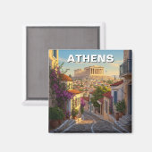 Athene Griekenland Reizen Magneet (Voorkant / Achterkant)