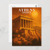  Athene Griekenland Reizen Retro Briefkaart (Voorkant / Achterkant)