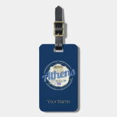 Athene Griekenland Retro Acropolis  Souvenir Bagagelabel (Voorkant verticaal)