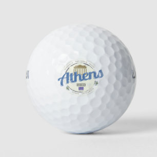 Athene Griekenland Retro Acropolis Souvenir Golfballen