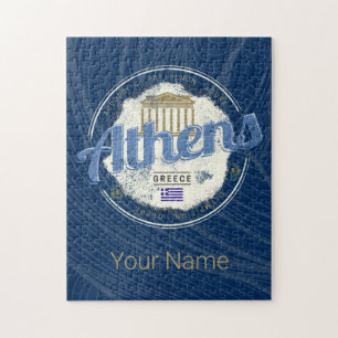 Athene Griekenland Retro Acropolis  Souvenir Legpuzzel