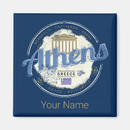 Athene Griekenland Retro Acropolis  Souvenir Magneet