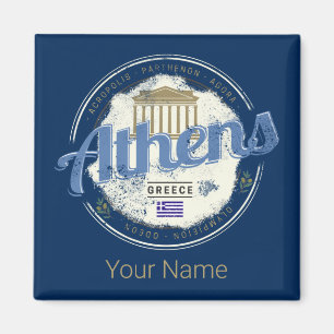 Athene Griekenland Retro Acropolis  Souvenir Magneet