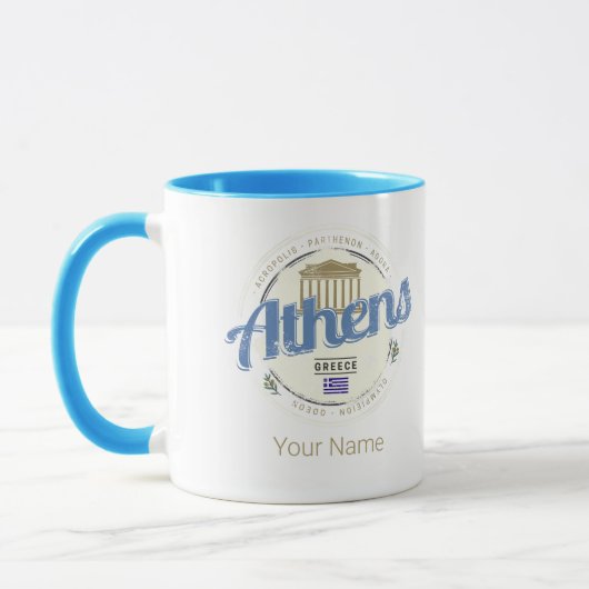 Athene Griekenland Retro Acropolis  Souvenir Mok (Links)