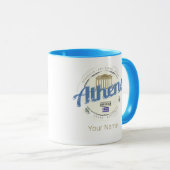 Athene Griekenland Retro Acropolis  Souvenir Mok (Voorkant rechts)