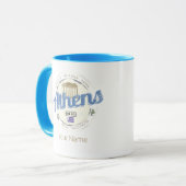 Athene Griekenland Retro Acropolis  Souvenir Mok (Voorkant links)
