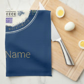 Athene Griekenland Retro Acropolis Souvenir Theedoek (Quarter Fold)