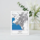 Athene Griekenland Stadskaarten Eenvoudig minimuma Briefkaart (Staand voorkant)