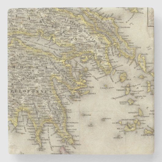 Athene, Griekenland Stenen Onderzetter (Voorkant)