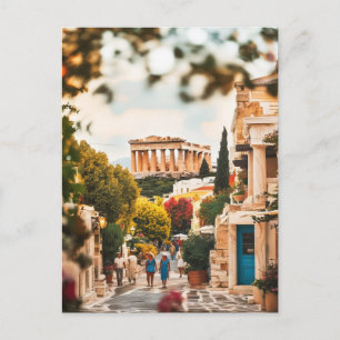 Athene Griekenland Travel Art Briefkaart