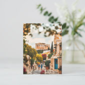  Athene Griekenland Travel Art Briefkaart (Staand voorkant)