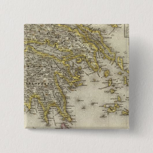 Athene, Griekenland Vierkante Button 5,1 Cm (Voorkant)