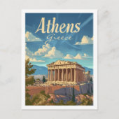 Athene Griekenland Vintage Beroemde Reisplaats Briefkaart (Voorkant)