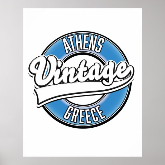 Athene Griekenland vintage logo Poster (Voorkant)