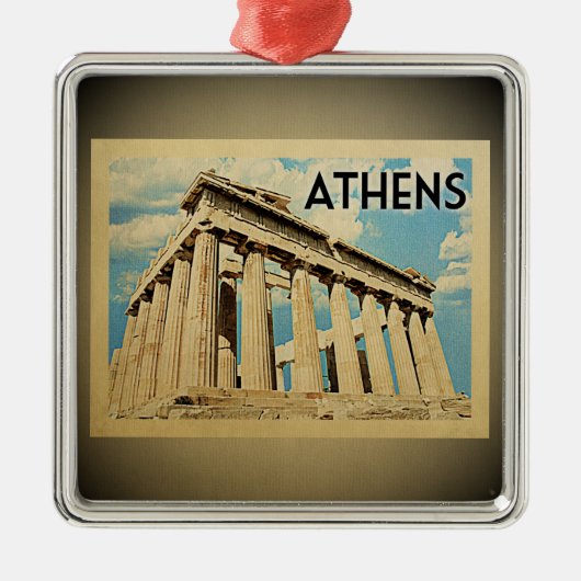 Athene Griekenland Vintage Travel Ornament (Voorkant)
