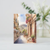 Athene Griekenland waterverf art Briefkaart (Staand voorkant)