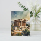 Athene Griekenland waterverf art Briefkaart (Staand voorkant)