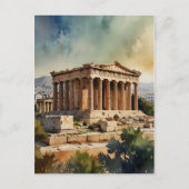 Athene Griekenland waterverf art Briefkaart (Voorkant)
