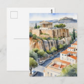 Athene Griekenland waterverf art Briefkaart (Voorkant / Achterkant)