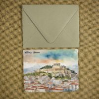 Athene Griekenland Waterverf schilderij Panorama U