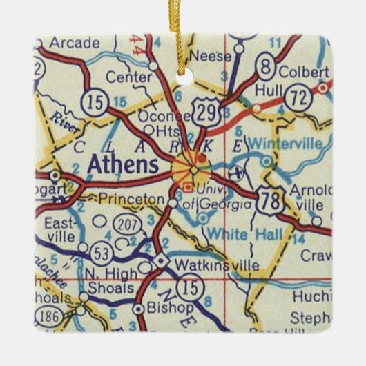 Athene -  kaart keramisch ornament (Voorkant)