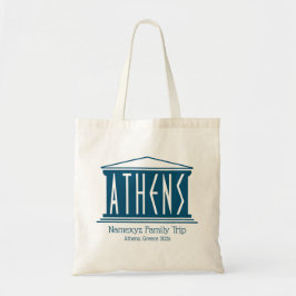 Athene Logo Typografie Family Trip naar Griekenlan Tote Bag