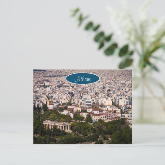 Athene over het hoofd briefkaart (Staand voorkant)