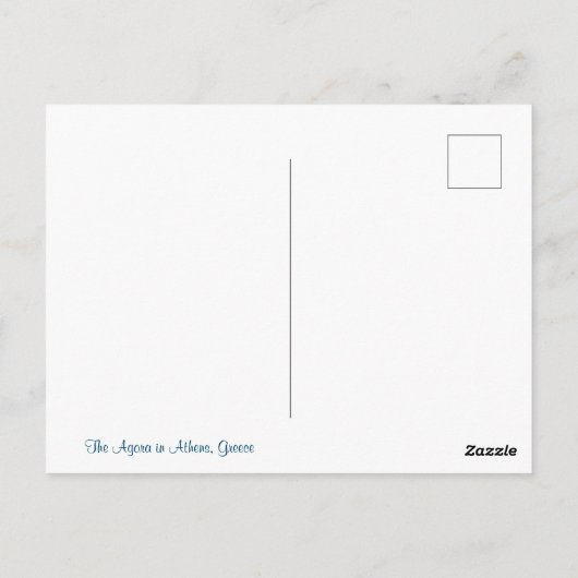 Athene over het hoofd briefkaart (Achterkant)