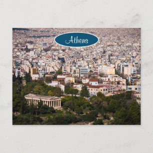 Athene over het hoofd briefkaart