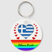 Athene Pride & Hearts & Rainbow Flag / Love Sleutelhanger (Achterkant)