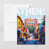 Athene stad briefkaart (Voorkant / Achterkant)