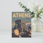 Athene stad briefkaart (Staand voorkant)