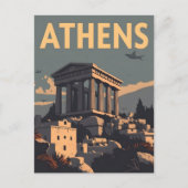 Athene stad briefkaart (Voorkant)