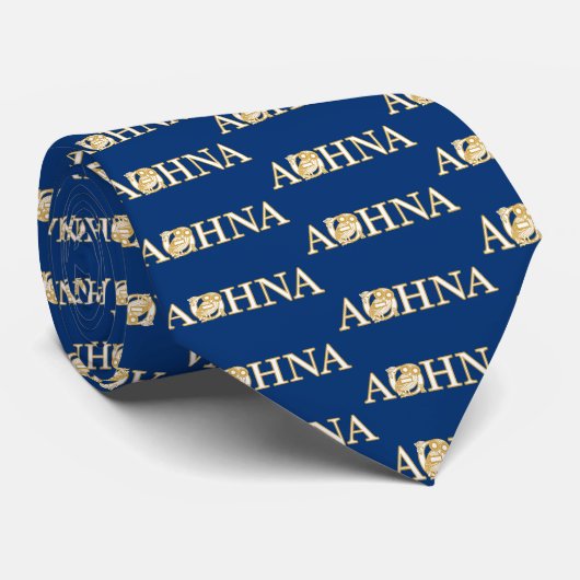 Athene Typografie met oude Athenial Uil Stropdas (Opgerold)