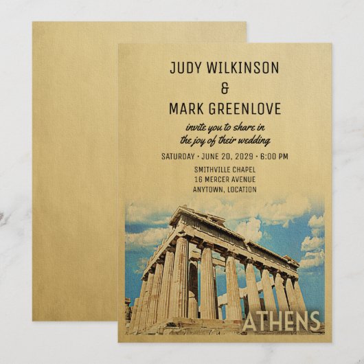 Athene Weddenschap Griekse Grieks Kaart (Voorkant / Achterkant)