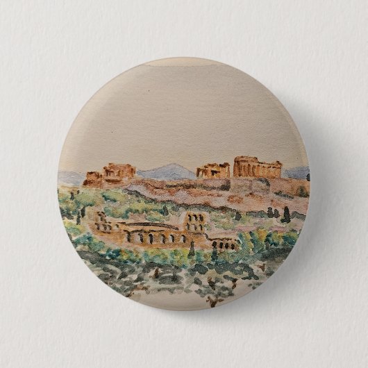 Athenense Acropolis-knop Ronde Button 5,7 Cm (Voorkant)