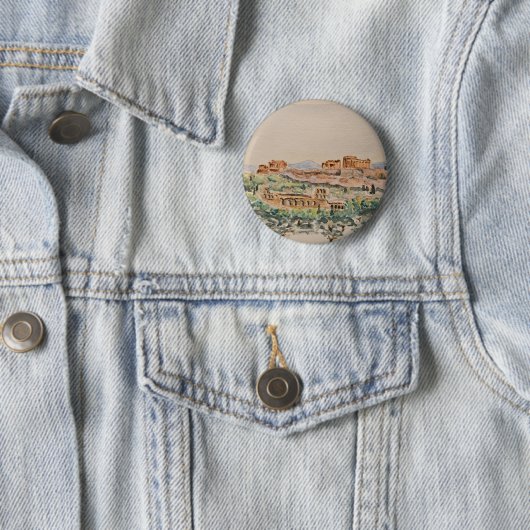 Athenense Acropolis-knop Ronde Button 5,7 Cm (In situ)