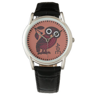 Athenian Owl Ancient Greek Tetradrachme Coin Horloge