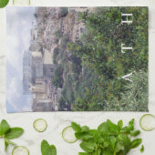 Athens Acropolis uitzicht theedoek (Gevouwen)