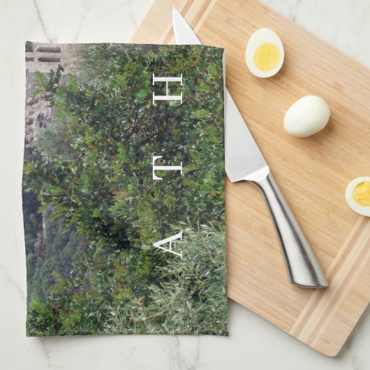 Athens Acropolis uitzicht theedoek (Quarter Fold)